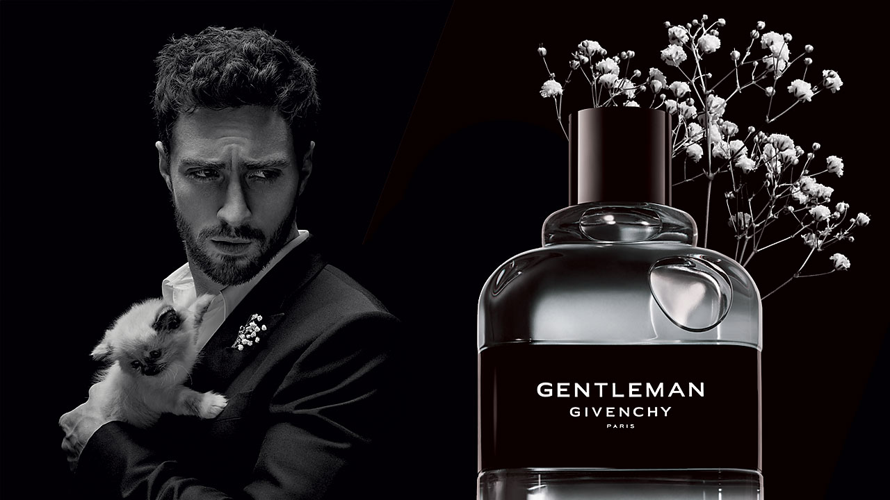 پوستر تبلیغاتی ادکلن مردانهجیوانچی Gentleman حجم 100میلی لیتر